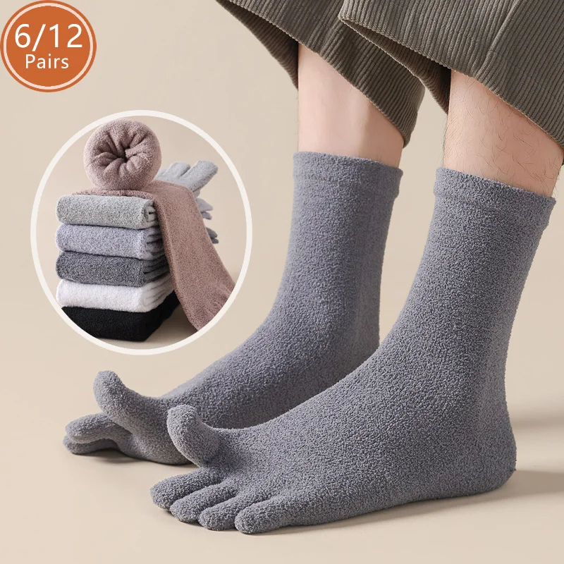 Toe Sock Split - 6/12 Pairs Thick Thermal Split Toe